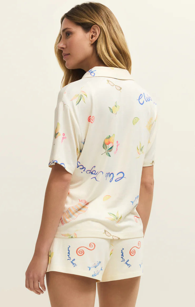 Beach Day PJ Top - Vanilla Ice