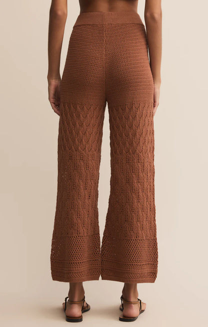 Adia Crochet Pant - Teakwood - BAY WINDOW