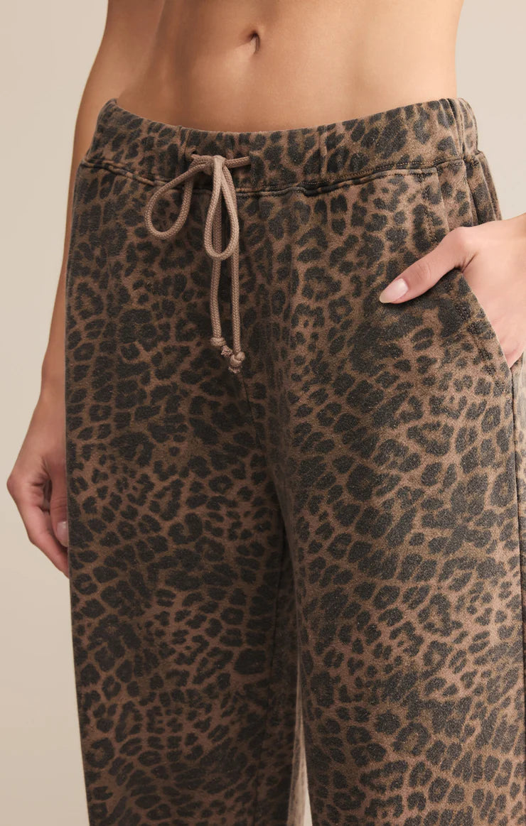 Hunter Leopard Knit Pant - Desert Tan - BAY WINDOW