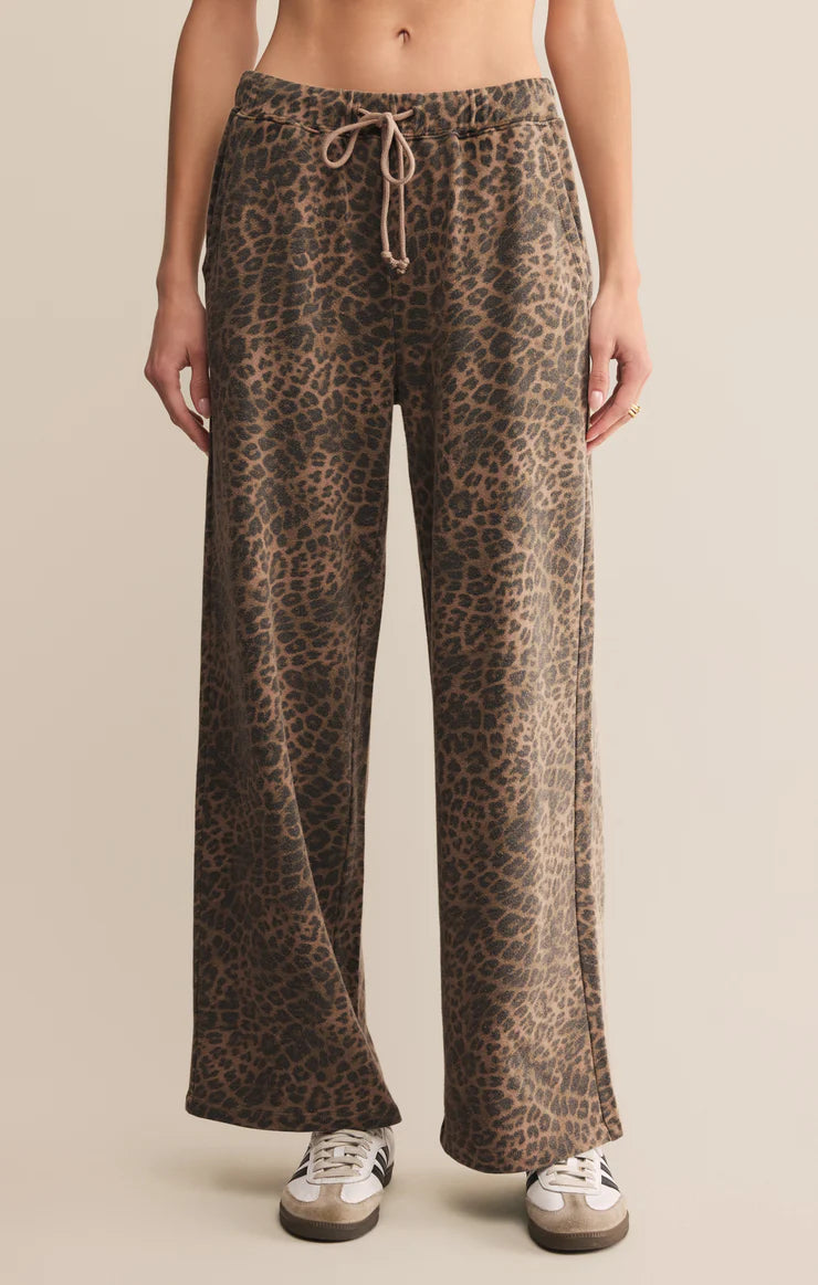 Hunter Leopard Knit Pant - Desert Tan - BAY WINDOW