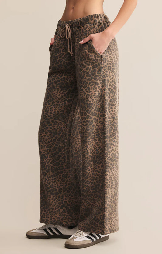 Hunter Leopard Knit Pant - Desert Tan - BAY WINDOW