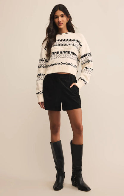 Tia Suede Short - Black - BAY WINDOW