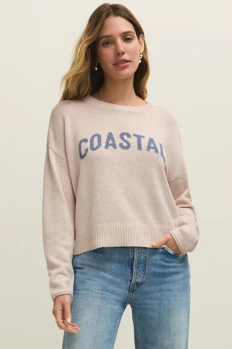 Sienna Coastal Sweater - Light Oatmeal Heather