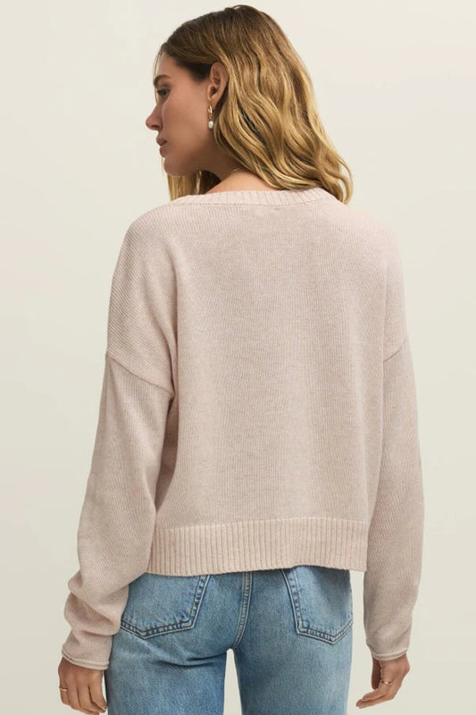 Sienna Coastal Sweater - Light Oatmeal Heather