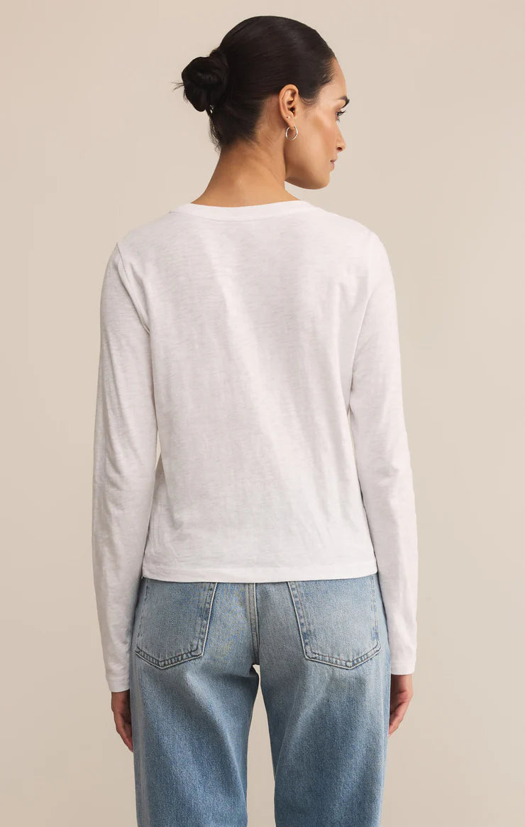 Modern Slub LS Tee - White - BAY WINDOW