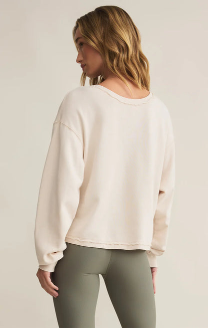 Reversible Twist Fleece Sweatshirt