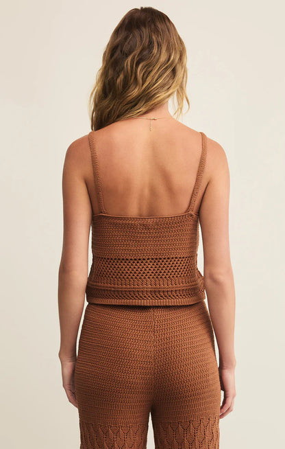 Tay Crochet Tank - Teakwood