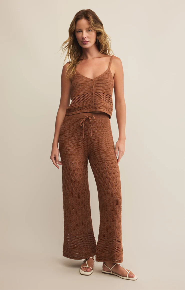 Tay Crochet Tank - Teakwood