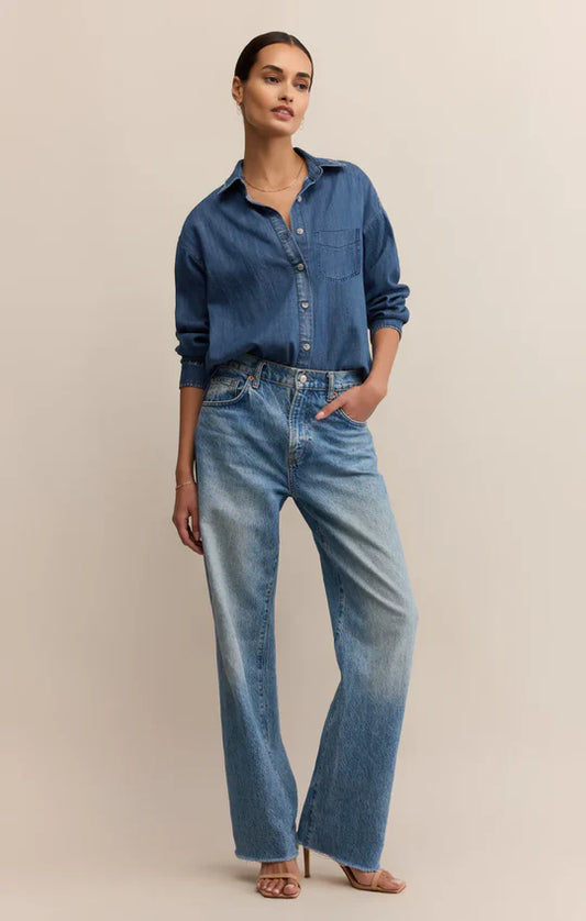 Atwood Denim Shirt - Medium Indigo - BAY WINDOW