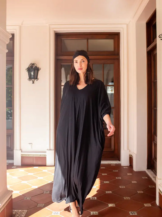 Gracie Caftan - Onyx (One Size)