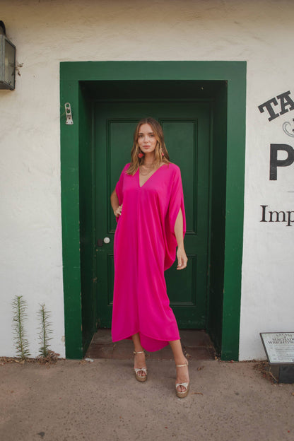 Magenta Caftan Kaftan Dress