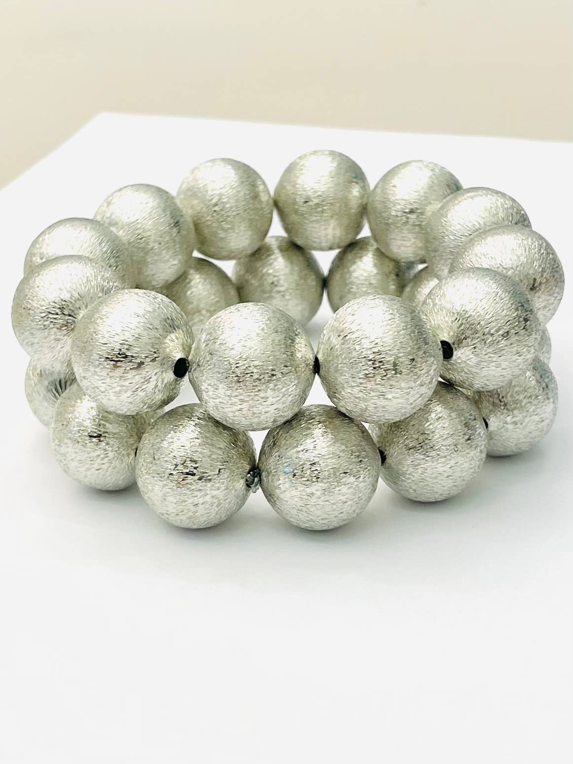 CHIC - BIG Ball Bracelet (brushed silver) S109