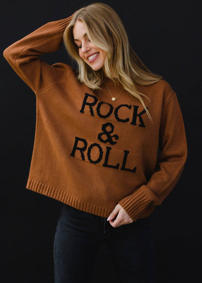 Brown Rock & Roll Sweater