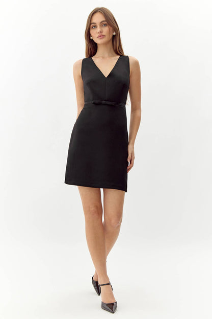Barbara Dutch Satin Fit And Flare Mini Dress - BAY WINDOW