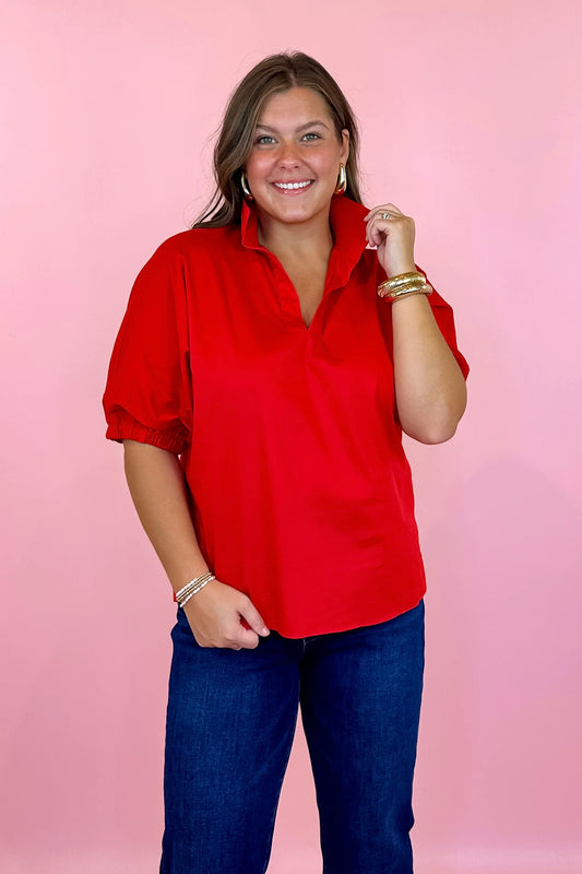 Sloan Stand Collar Drop Should Blouse - BAY WINDOW