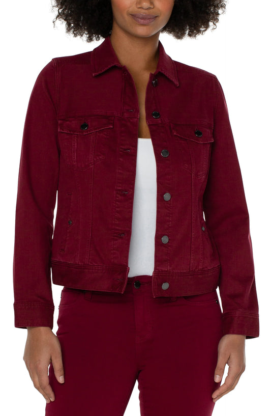 Red Velvet Jean Jacket