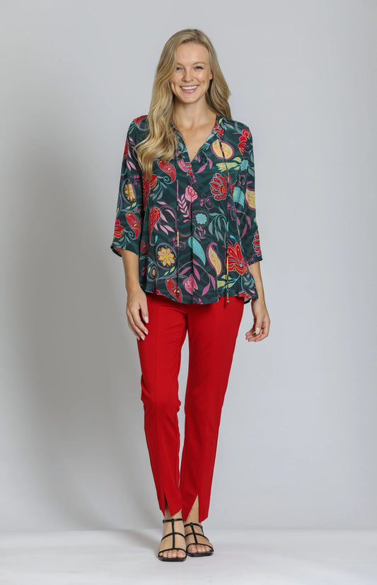 Pull-on Ponte Pant With Split hem - BAY WINDOW