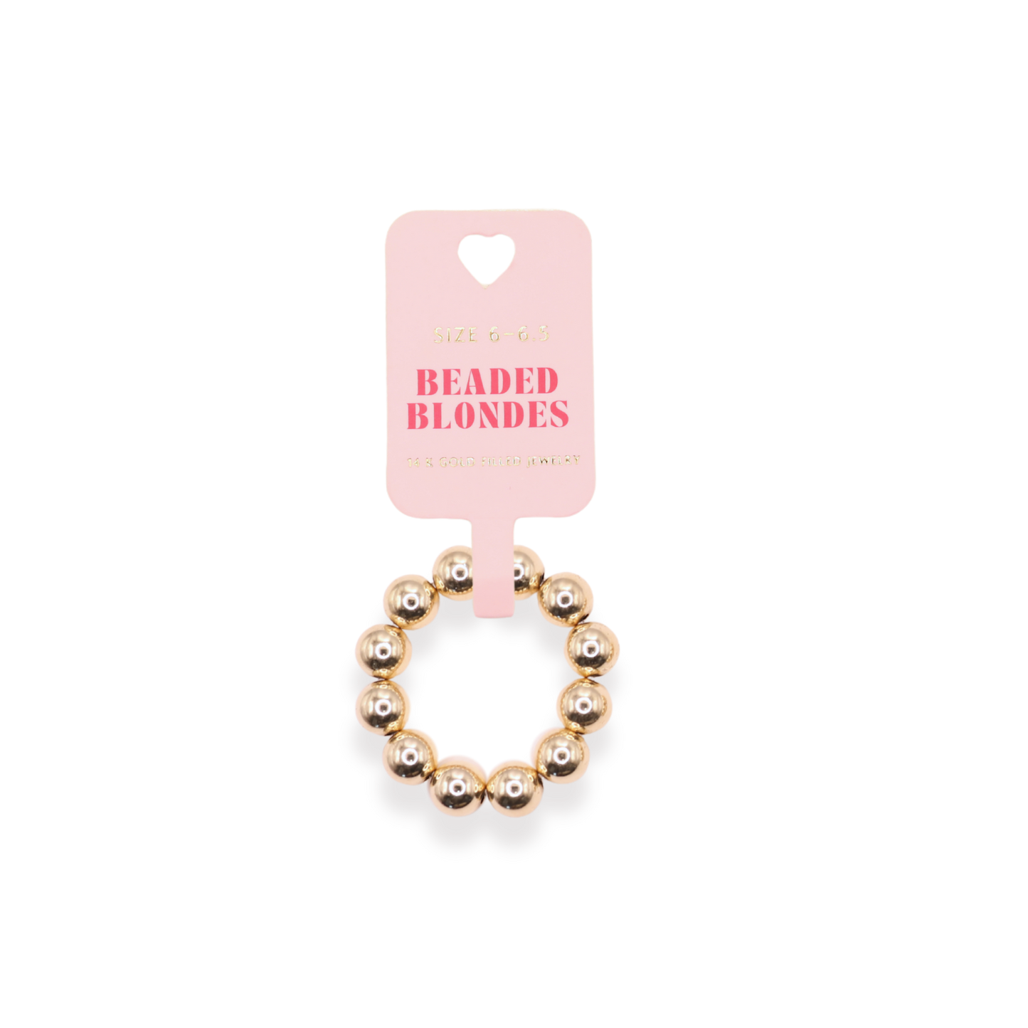 6MM Gold Beaded Ring