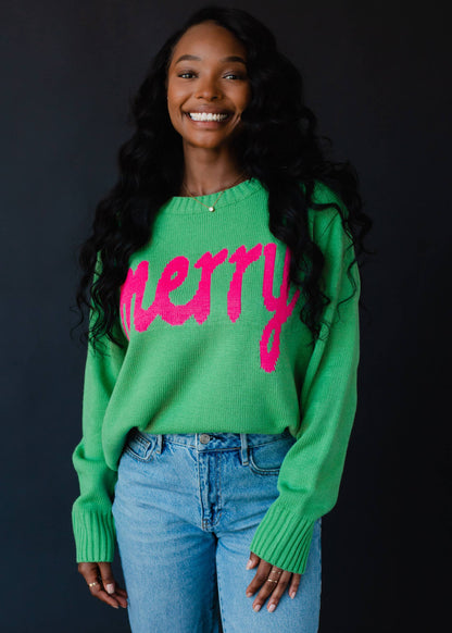 Mint Green Merry Sweater