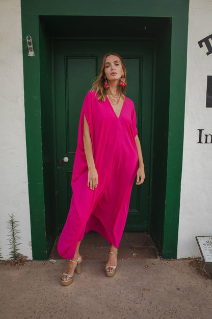 Magenta Caftan Kaftan Dress