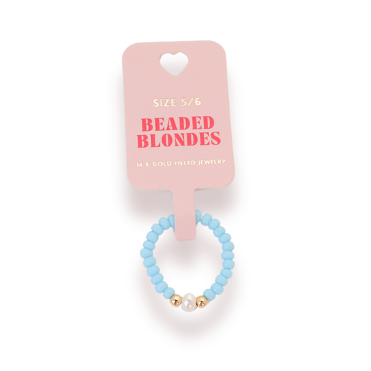 Pastel Blue Pearl Ring - BAY WINDOW