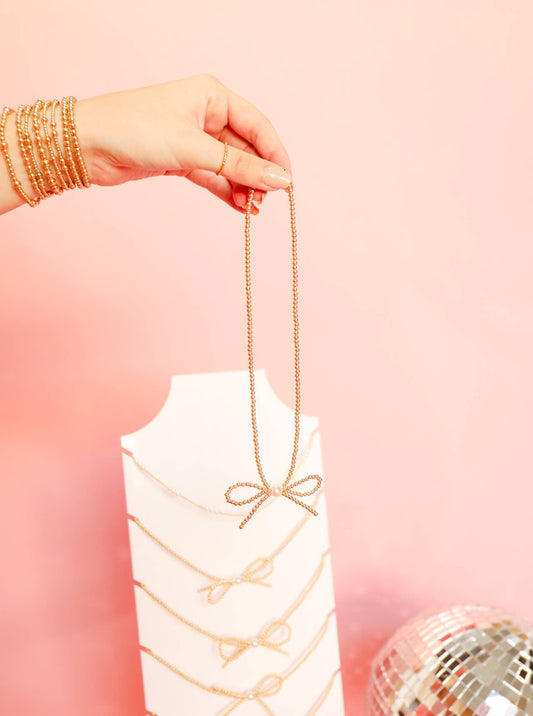 Gold Bow Necklace - BAY WINDOW