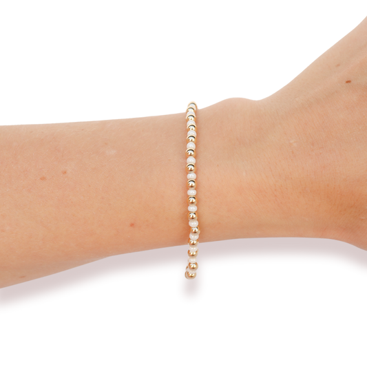 Demi Bracelet in Luster White - BAY WINDOW