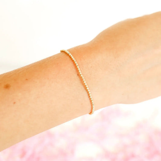 2MM Gold Beaded Bracelet - BAY WINDOW