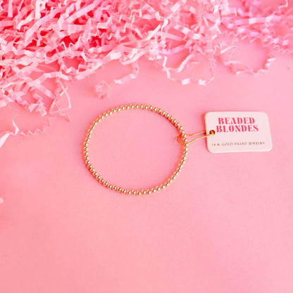 3MM Gold Beaded Bracelet - BAY WINDOW