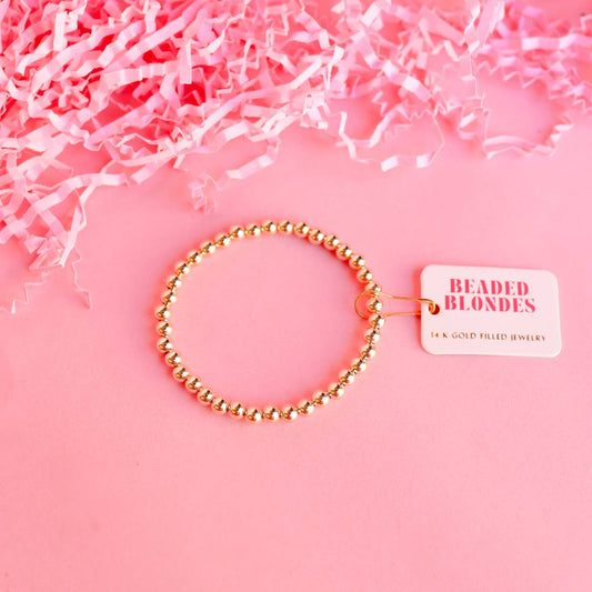 5MM Gold Beaded Bracelet - BAY WINDOW