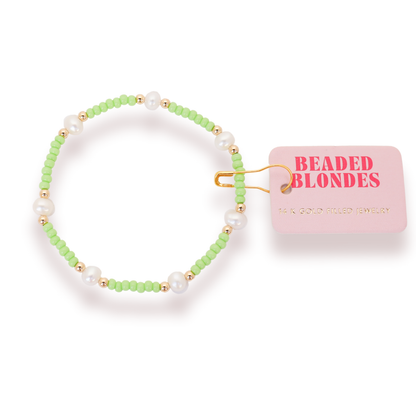 Pastel Green Pearl Bracelet - BAY WINDOW