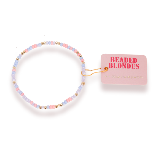 Pastel Pink, Periwinkle & Lilac Sprinkle Bracelet - BAY WINDOW