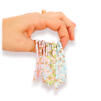 Pastel Pink, Periwinkle & Lilac Sprinkle Bracelet - BAY WINDOW