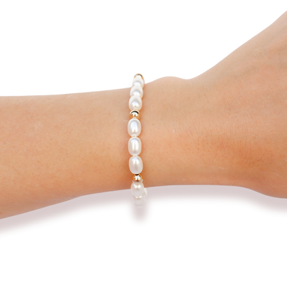 Stacy Pearl Bracelet in Gold - BAY WINDOW