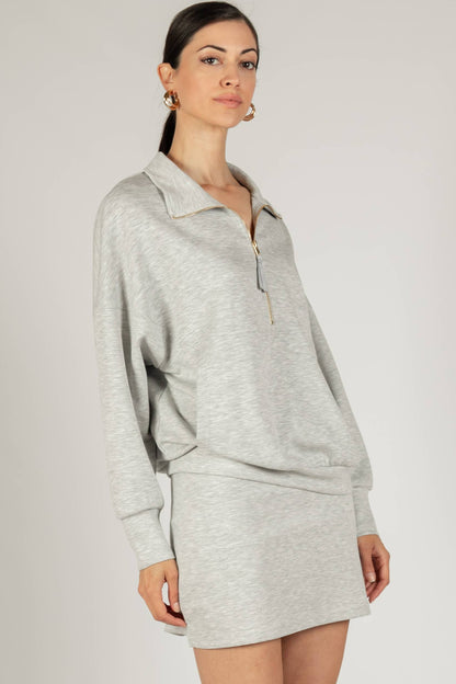 Butter Modal Zip Up Pullover - BAY WINDOW