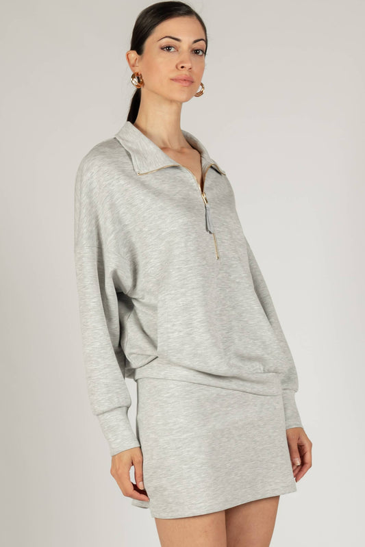 Butter Modal Zip Up Pullover - BAY WINDOW