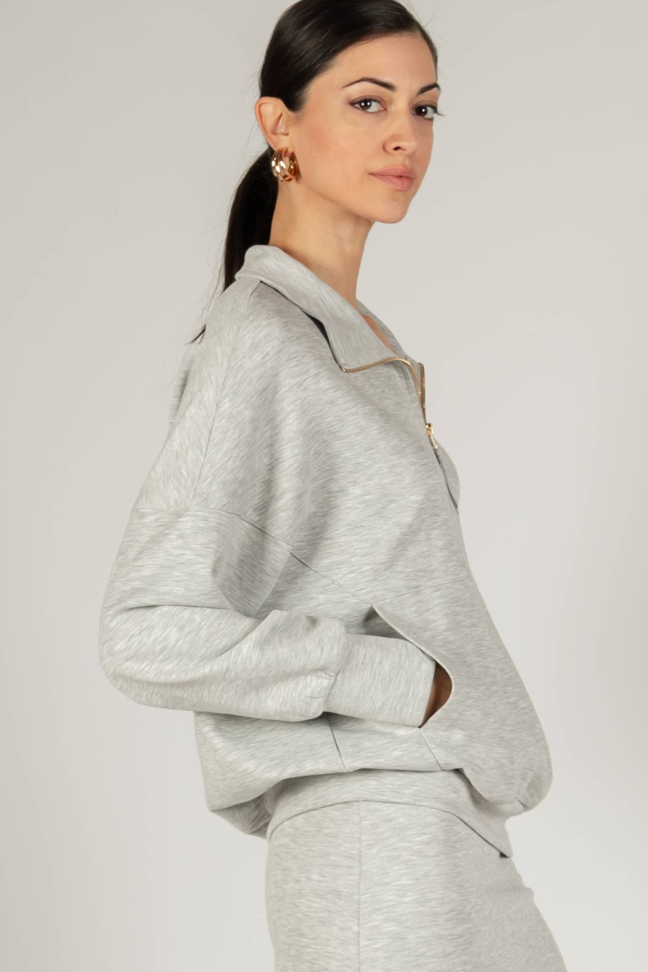 Butter Modal Zip Up Pullover - BAY WINDOW