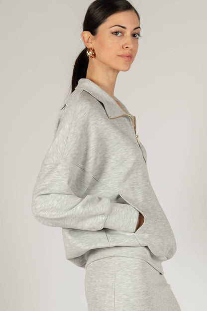 Butter Modal Zip Up Pullover - BAY WINDOW