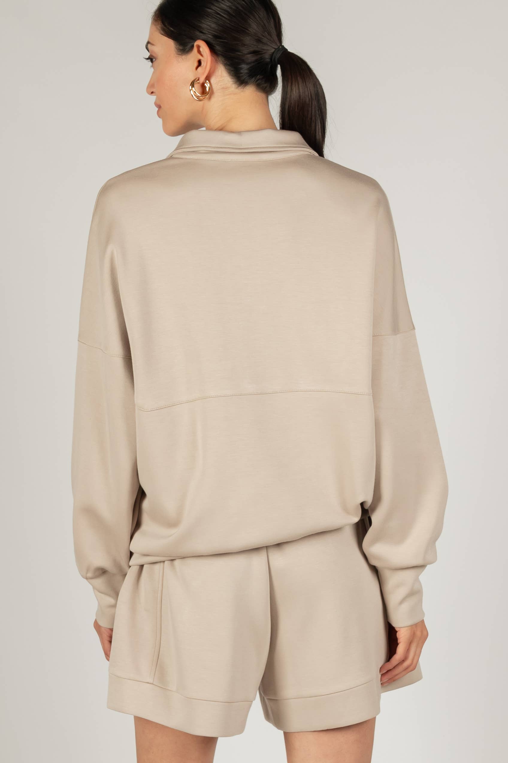 Butter Modal Zip Up Pullover - BAY WINDOW