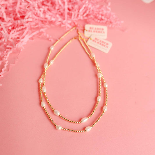 Pearl Poppi Necklace in Gold