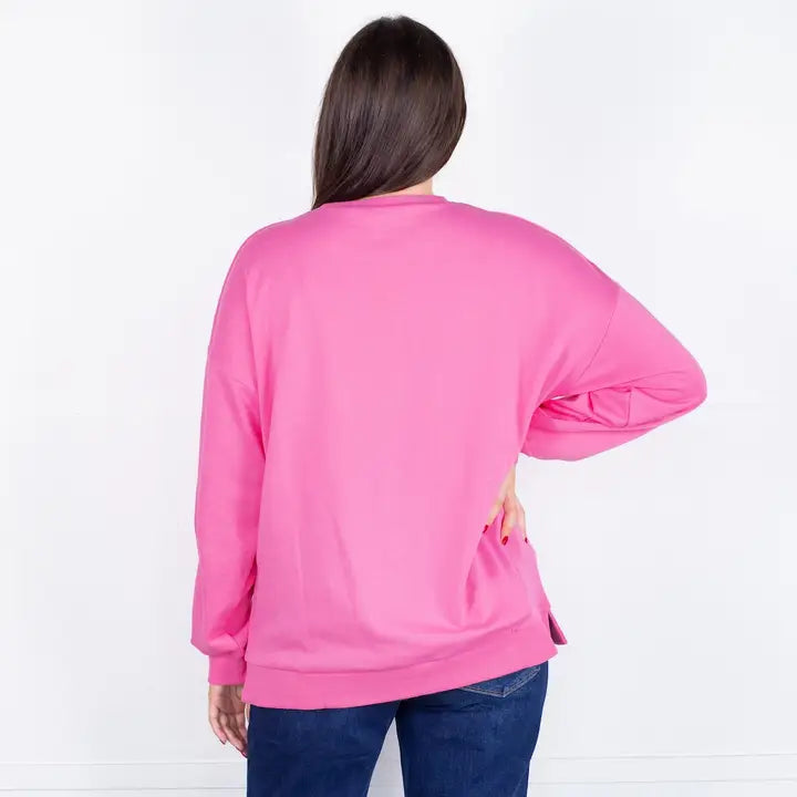 Crawfish Queen Sweatshirt - Pink/Red/Gold