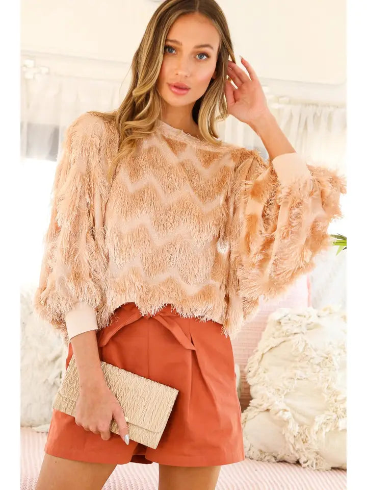 Tassel Boatneck Blouse