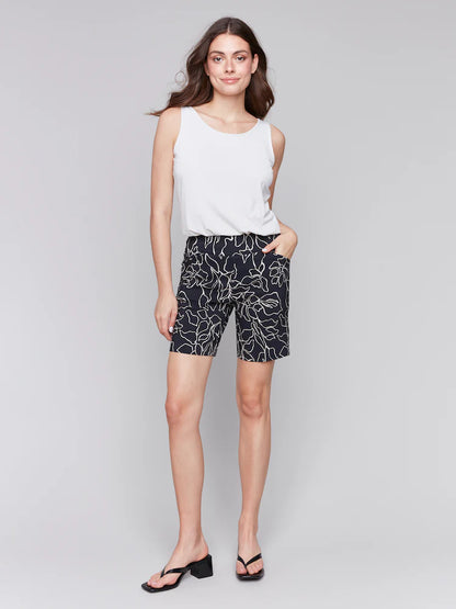 Printed Pull On Short with Pockets - Corolla - BAY WINDOW