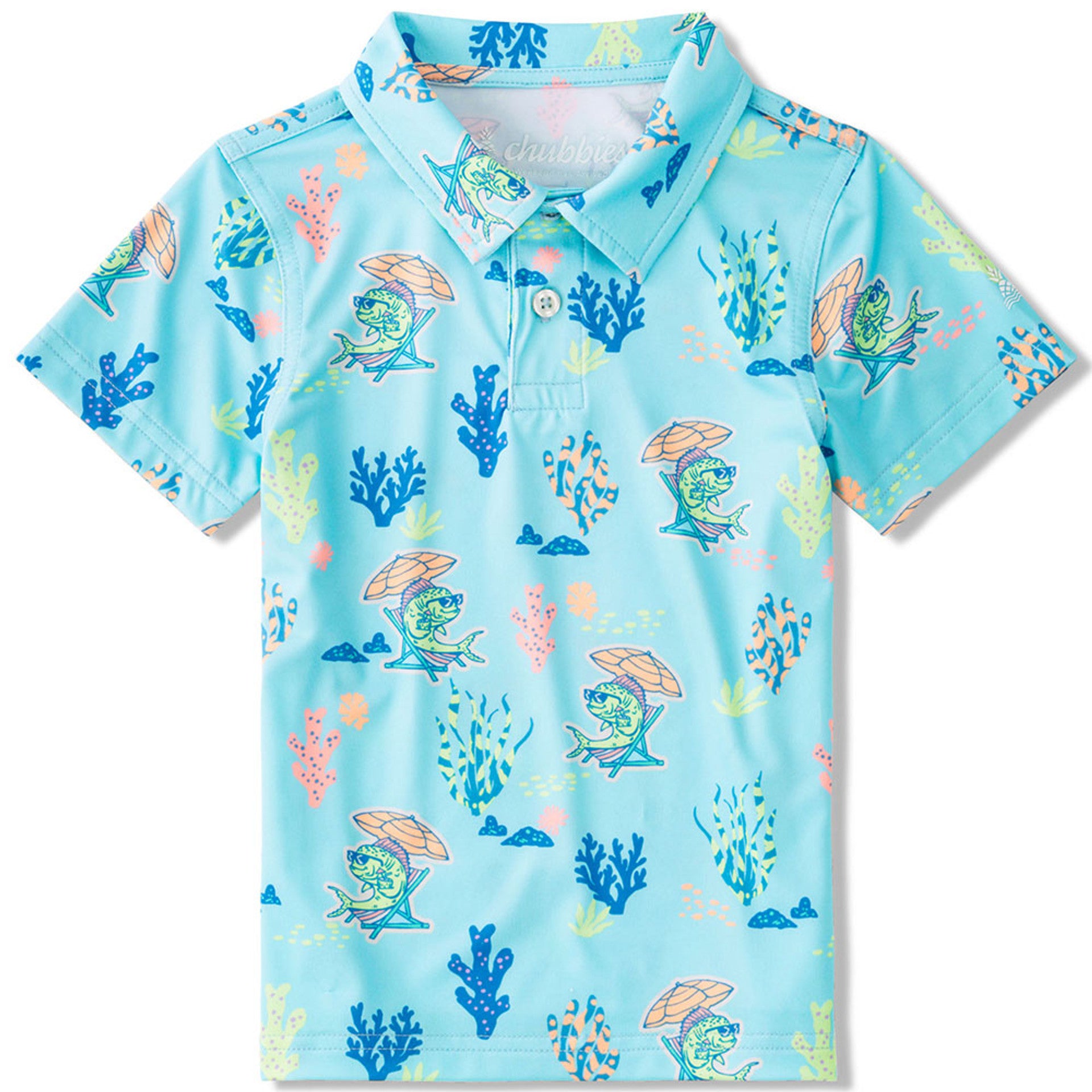 The Lil Sittin' Under the Sea (Toddler Performance Polo) - BAY WINDOW