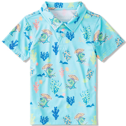 The Lil Sittin' Under the Sea (Toddler Performance Polo) - BAY WINDOW