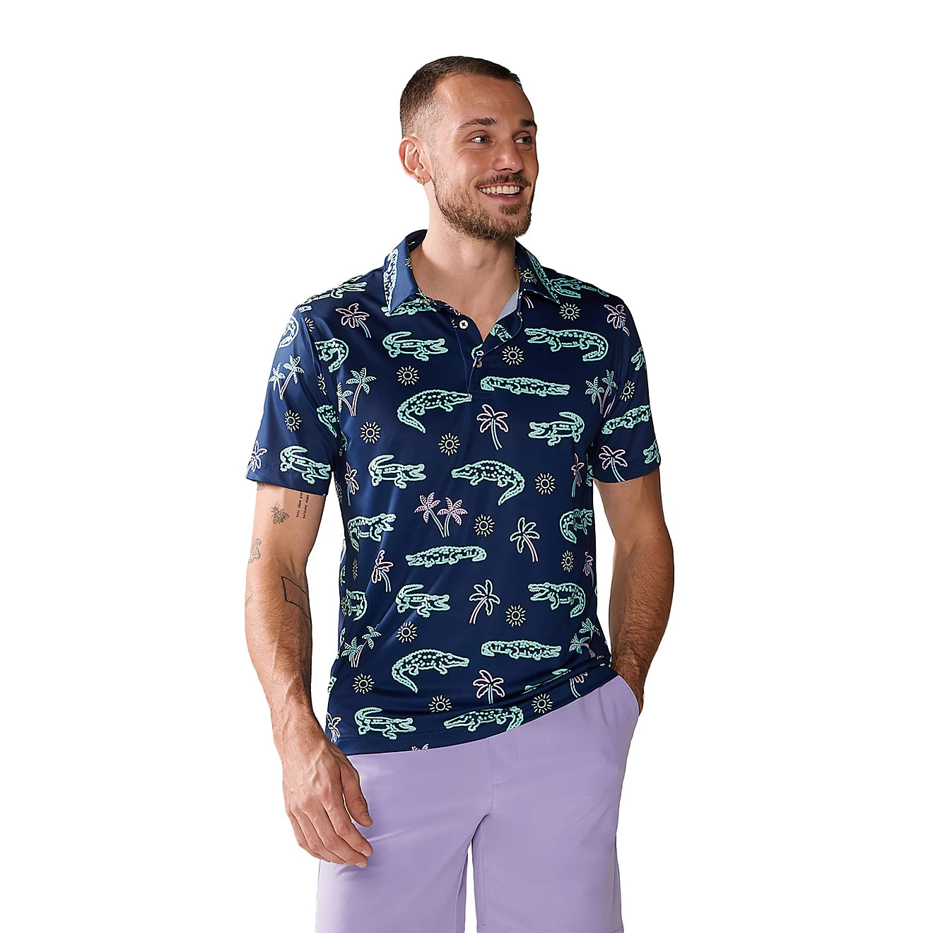 The Neon Glades - Performance Polo - BAY WINDOW