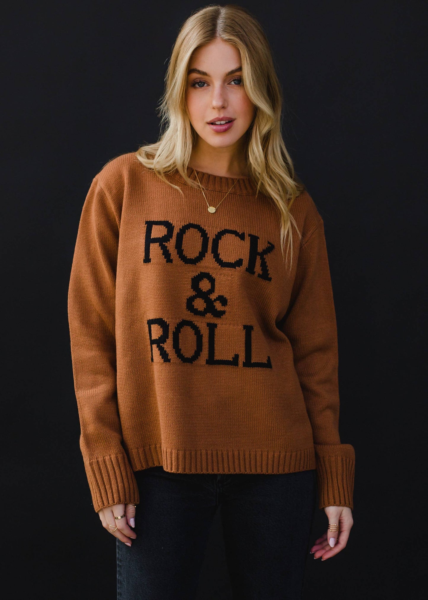 Brown Rock & Roll Sweater