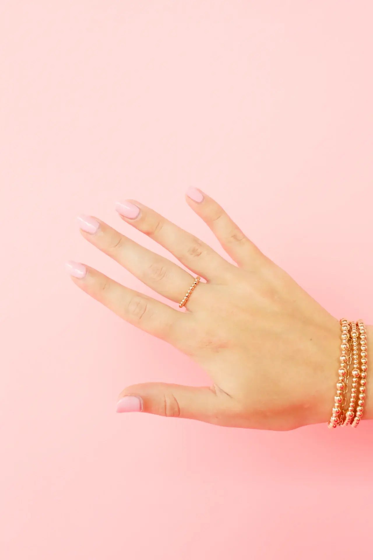 Ella Beaded Band Ring in Gold - BAY WINDOW