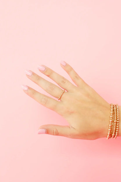Ella Beaded Band Ring in Gold - BAY WINDOW