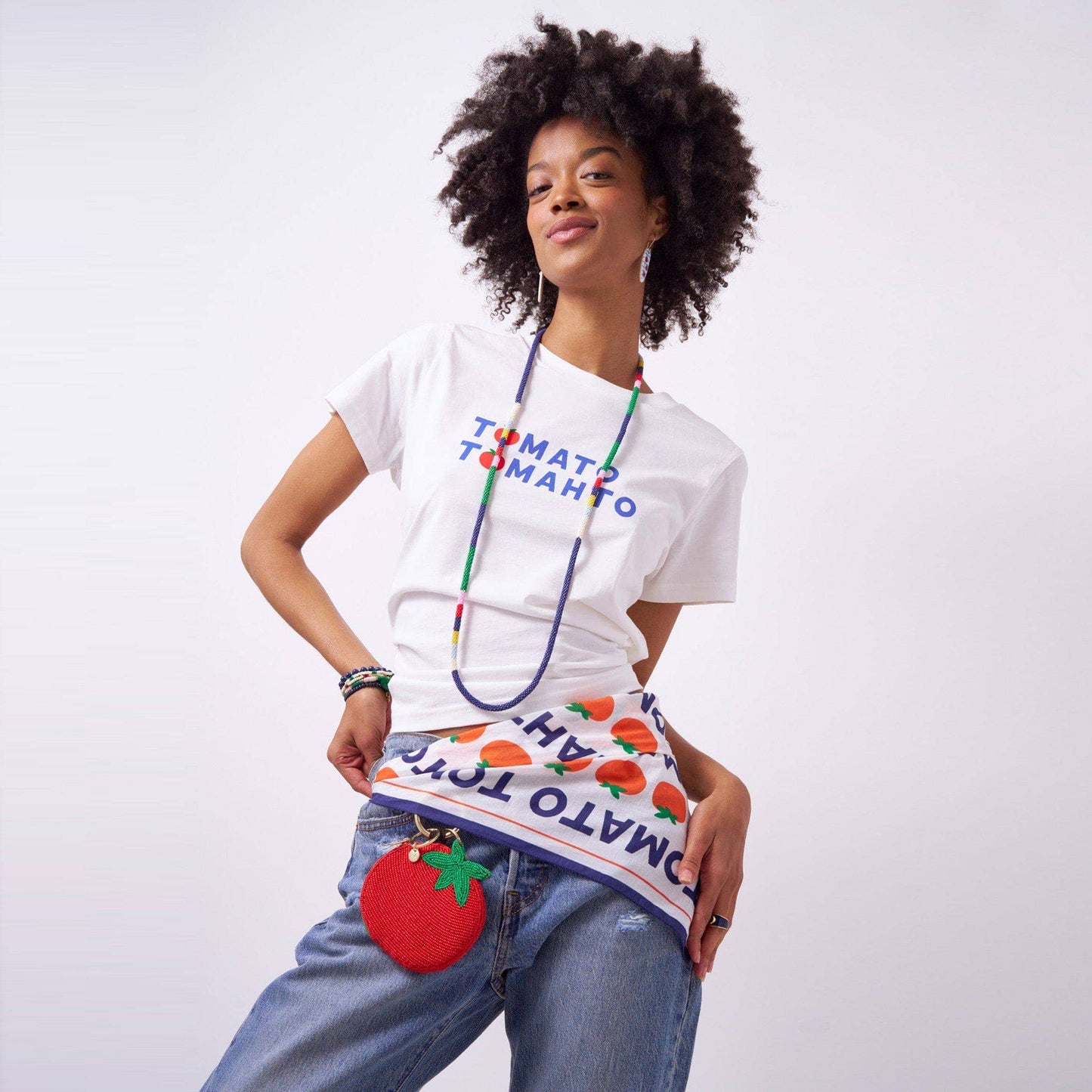 Carson Tomato Tomahto Print Scarf 21x21